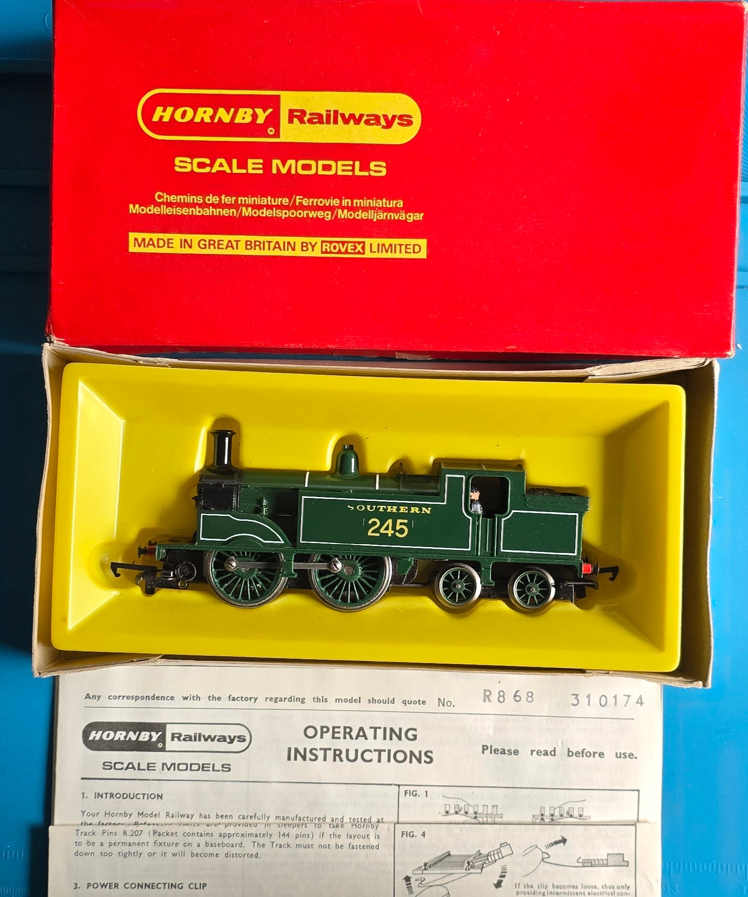 1974 Hornby R868 Southern Class M7 0-4-4 Tank Locomotive. Very